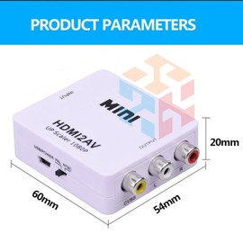 Ameribox HDMI To RCA AV Adapter Converter Cable CVBS 3RCA 1080P Composite Video Audio