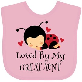 inktastic Loved By My Great Aunt Baby Bib Pink 20ecf