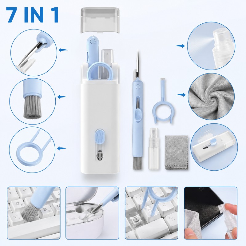 7-in-1 Electronic Cleaning Kit for Laptop & Devices – Multifunctional