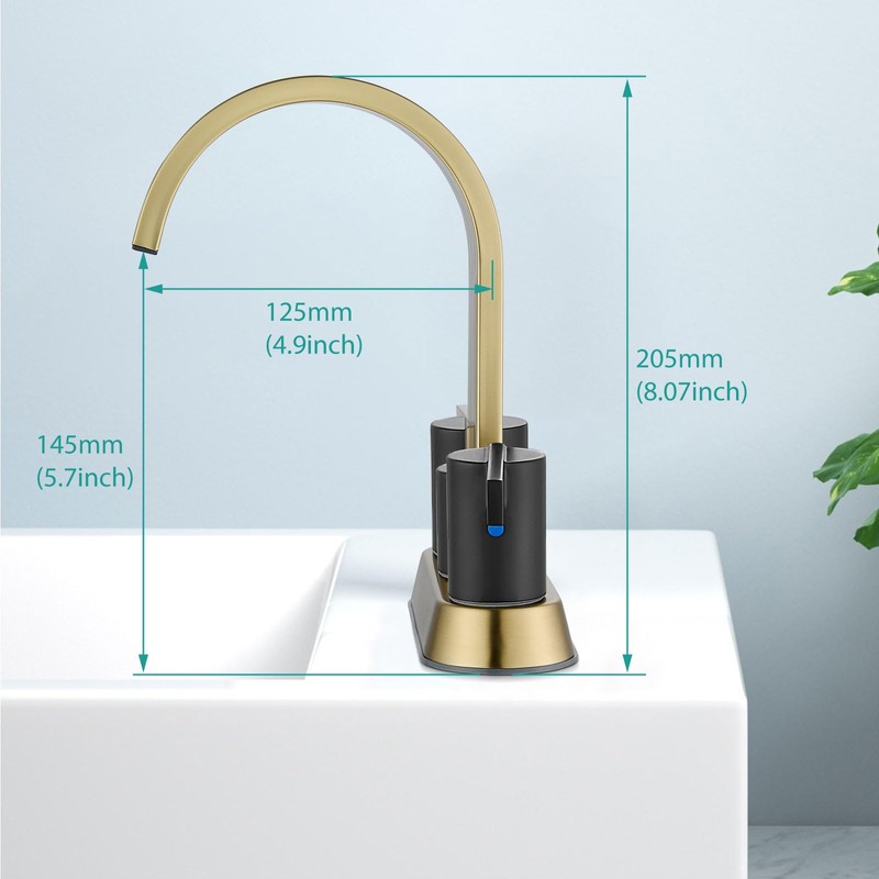 Aolemi Bathroom Faucets for Sink 3 Hole,4 Inch Centerset Waterfall
