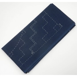 Yokota Daruma Sashiko Cloth Sashiko Fabric - Pre-Printed Sashiko Sampler - White with English Instruction Inside (Navy HYOTTOKO)