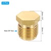 PATIKIL 5/8" Brass Flared Plug, 10 Pack 45 Degree SAE