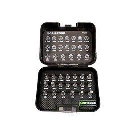GRIPEDGE Tools | 20-PC - R.P.T. Hex Driver Set | Sizes 1.5-7MM & 1/16-9/32" |1/4'' Drive | Made With S2 Steel | Includes Premium Plastic Case With A Foam Insert |