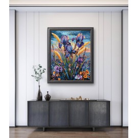 Leczany Cross Stitch Stamped Kits Patterns Craft Kit Needlepoint Full Range of Embroidery Starter Kits Beginners for DIY 11CT 3 Strands | Orris 13.4×16.9 inches