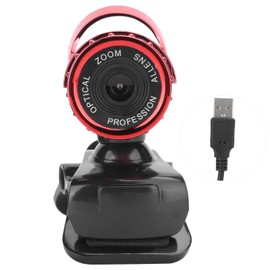 HXSJ LG68 Webcam BuiltIn SoundAbsorbing Microphone USB Camera for Teaching Conference Live Streaming(Red )