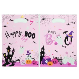 SORAmood Halloween Bags, Gift Bags, Wrapping Bags, Treat Bags, 7.1 x 9.8 inches (18 x 25 cm), Set of 50, Pink, Gift Bags, Handbags