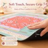 Gueiddi Premium Pink Floral Mahjong Mat 33"x33" , Smooth Glide