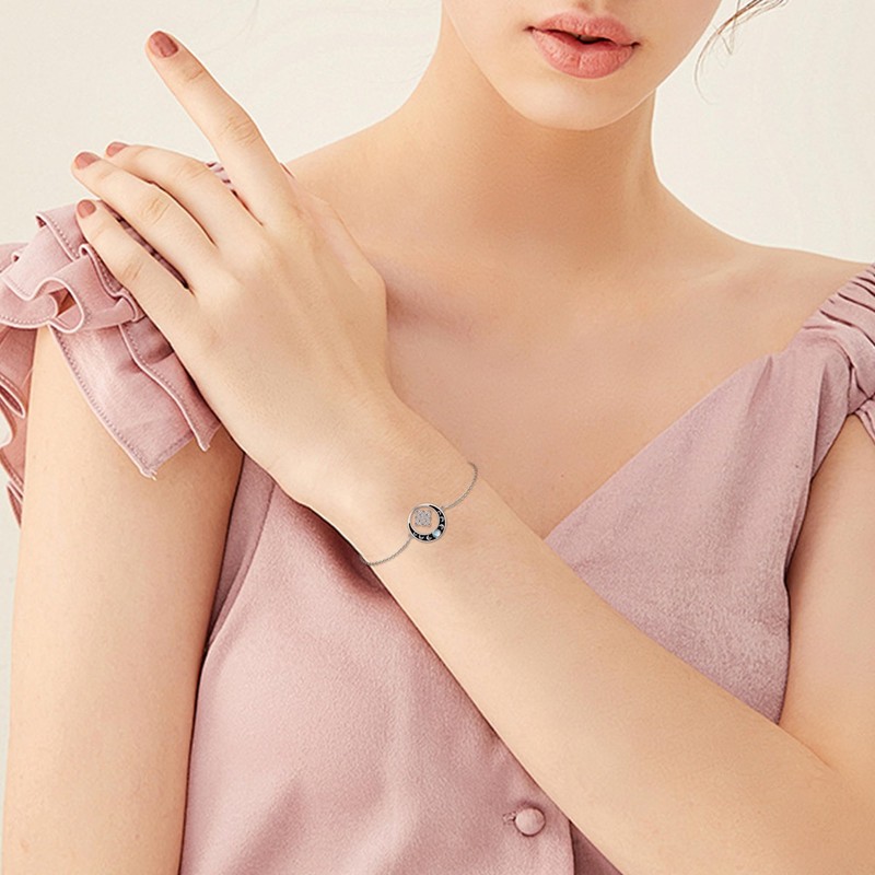 JERWLI Witch Knot Bracelet 925 Sterling Silver Witch Knot nudo