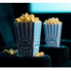 YOVECATHOU 5Pcs Plastic Red Blue White Striped Classic Popcorn Containers