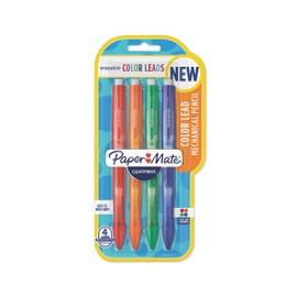 Paper Mate Clearpoint Color Lead Mechanical Pencils, 0.7mm, Assorted Colors, 4 Count