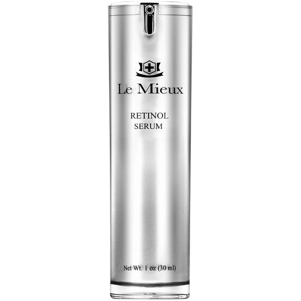 Le Mieux Retinol Serum - Anti Aging 0.5% Retinol Face Serum with Skin Smoothing Peptides, Hyaluronic Acid & Apple Stem Cells to Help Visibly Address Fine Lines, No Parabens or Sulfates (1 oz / 30 ml)