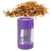 Glow Storage Jar with Grinder LED Waterproof Transparent Glass Seal