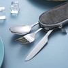 Portable Utensils,Travel Camping Cutlery Set, Portable Stainless Steel Flatware Set,Travel