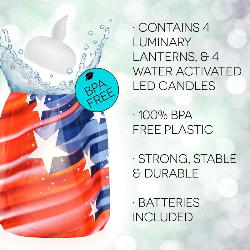 MODGY USofA Lumizu Luminary Lanterns 4-Pack - Floating LED Candles