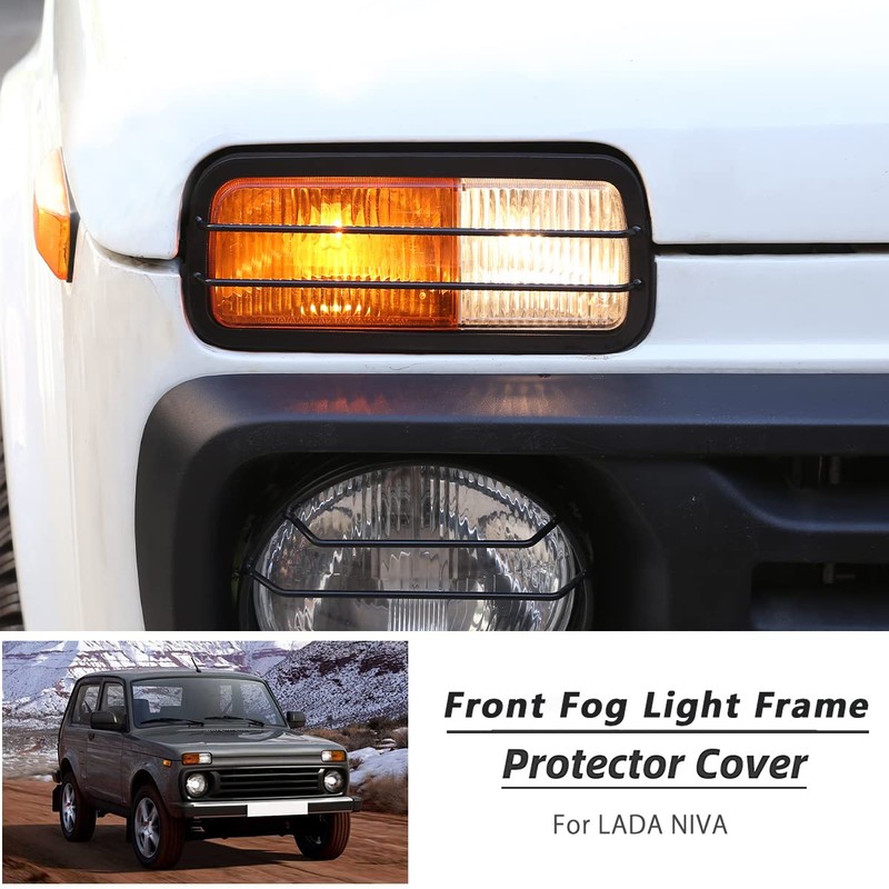 2 x Aluminum Alloy Front Fog Lamp Protector Frame Trim