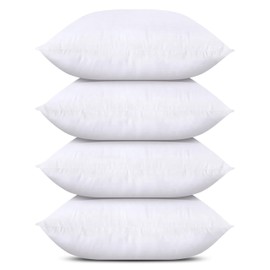 Utopia Bedding Throw Pillows (Set of 4, White), 24 x 24 Inches Pillows for Sofa, Bed and Couch Decorative Stuffer Pillows