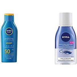 Nivea Sun Protector Solar Loción Fps 50  Protect  Refresh, 200ml  Desmaquillante Bifasico, 125ml