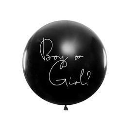 Riesenballon Boy or Girl 1m Riesen Gender Reveal Party Ballon mit Konfetti Latex Luftballon Mädchen