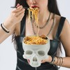 Fecheche Food Safe Skull Bowl for Eating, Ceramic Skull Shaped