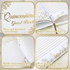 MotiMind Quinceañera Guest Book with Pen 11 x 8 Inch