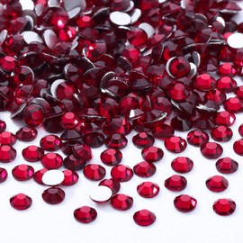 MEIBITE Meibite Siam Flatback Rhinestones, Glass Rhinestones for Nail Art and Craft, Glue Fix, Loose Crystal Gemstones(Siam, SS16, 2880pcs, 3.8-4.0mm)