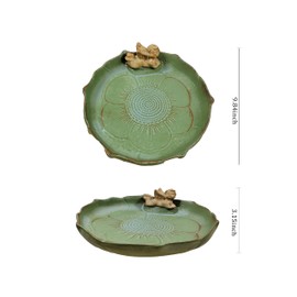 Bakayoyo Ceramic Ground Bird Bath Bowl for Outside, BirdBath Bowl Only, Ground Bird Feeders and birdbath for Outdoors, Tabletop，Balcony and Garden