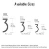 House Number 3 AVENIDA Door Numbers in 3 Sizes (15,