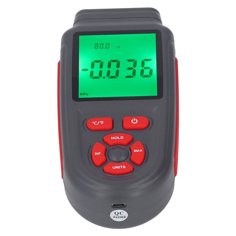 Digital Manometer ABS Shell Handheld High Accuracy HD Display Screen