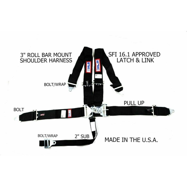 RJS RACING SFI 16.1 5PT LATCH & LINK HARNESS BELT