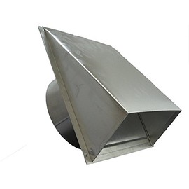DEFLECTO DAHC6 6" Aluminum Dryer Vent Hood with Flapper