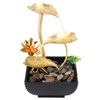 Tabletop Waterfall Fountain 3 Tier Lotus Leaf LED Light Circulating