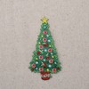 Christmas Tree with Yellow Star Embroidered Iron on Patch