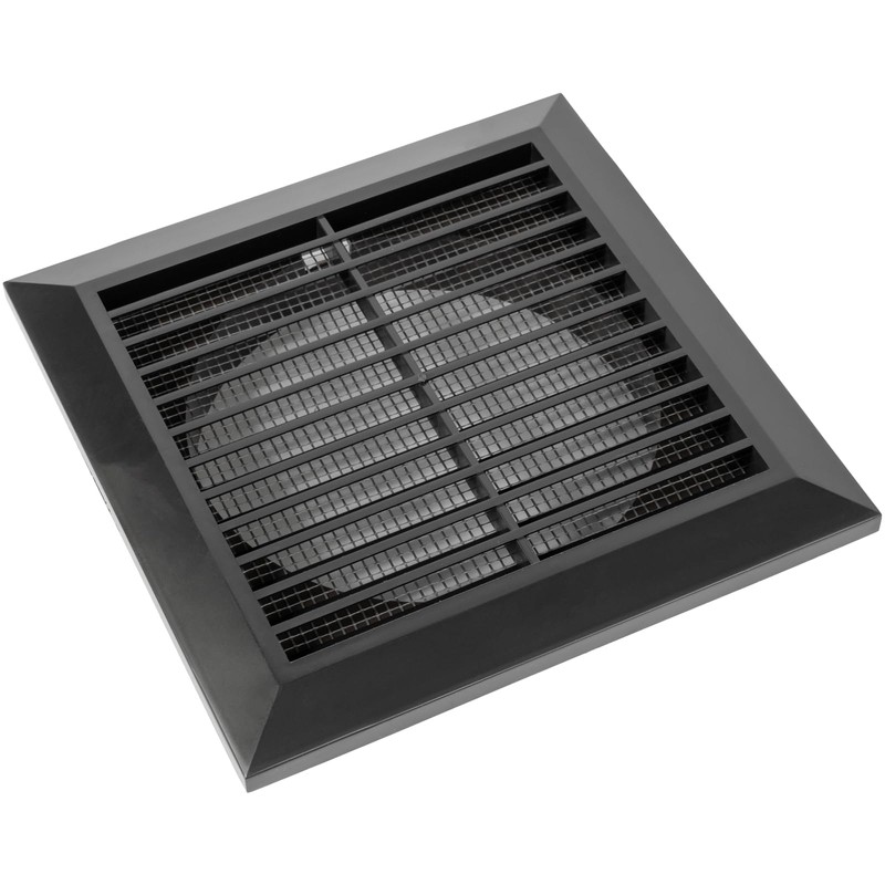 ECOPRO VENT Black 5'' Inch Ventilation Grille - Inside/Outside use