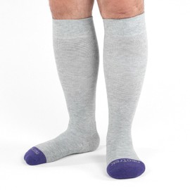 NeoTrek Footwear Transmet Knee-High 15–20mmHg Compression Socks for Partial-Foot Amputees: 1 Transmet, 1 Std Sock Per Pr (3pk) (Gray, S)