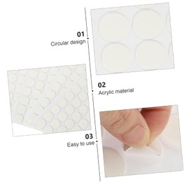 Cinta Doble Cara Transparente Redonda 0.78X0.78In Puntos Adhesivos Removibles Sin Residuos 5 Hojas Para Decoración Manualidades Y Fijación Segura En Hogar Y Oficina