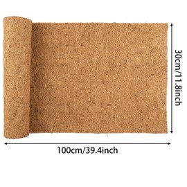 Fengaim Natural Coco Liner Roll, 3 Rolls 1m*0.3m/40" x 12" Coconut Planter Liners, Coco Hanging Basket Liner Coconut Growing Mat Coconut Fibre Matting Liner Roll for Patio Containers Wall Troughs