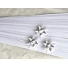 3/4" Bright White Froebel Star Paper Strips