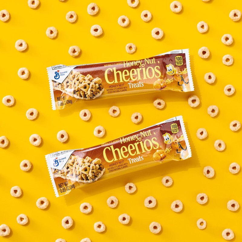 Honey Nut Cheerios Breakfast Cereal Treat Bars, Snack Bars, 8