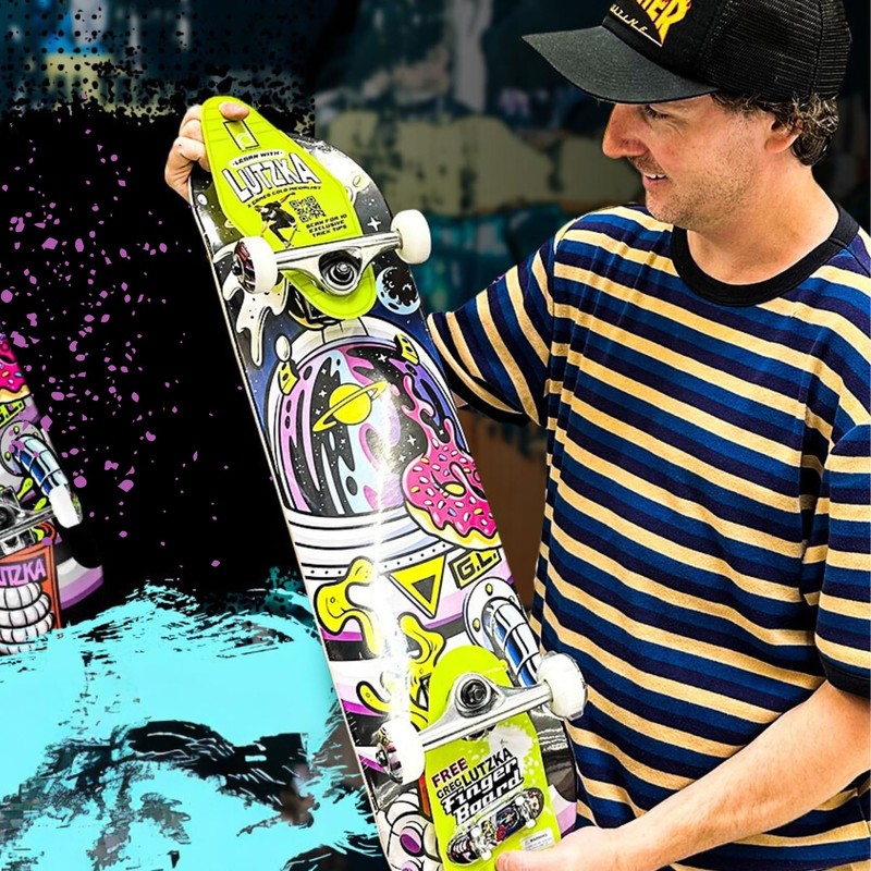 Roller Derby Learn with Lutzka Astronaut Skateboard Deluxe Series for