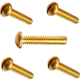 4-40 x 3/16" Round Head Machine Screws Kit Hardware Solid Brass Slotted Drive Pack of 500 Fastener Set LS09596F