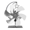 Stove Fan 6 Blades Fireplace Fan Heat Powered Fast Wind
