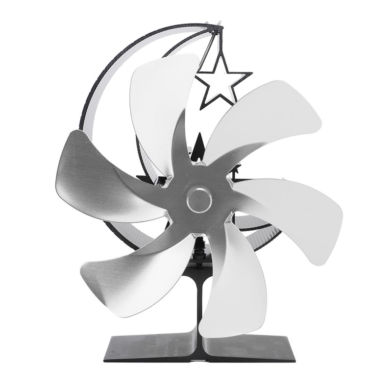 Stove Fan 6 Blades Fireplace Fan Heat Powered Fast Wind