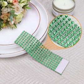 Wotoban Green Napkin Rings Bulk Set of 150pcs,Wedding Rhinestone Crystal Diamond Napkin Rings Adornment for Wedding Reception, Dinner, Place Settings, Holiday Parties or DIY Decoration (150,Green)