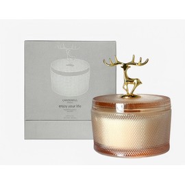 Pandachilla Deer Antlers Hammer Pattern Glass Aromatherapy Candle (Osmanthus)