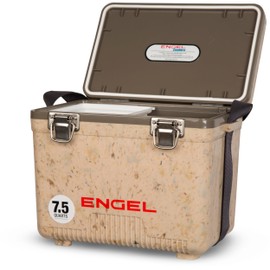 Engel UC7 7.5qt Leak-Proof, Air Tight, Drybox Cooler and Small Hard Shell Lunchbox for Men and Women in Camo