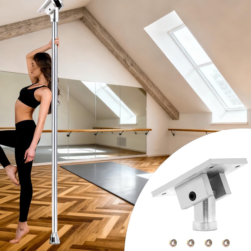 INZCHAIN Pole Dance Fixed Plate for Slanted Ceilings, Universal 40mm/45mm