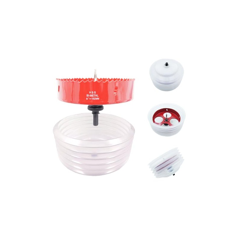 152mm Hole Saw and Hole Saw Accessory Dust Collector Bowl