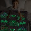 OHOIT Car Gifts for Kids Boys Cute Truck Blanket Glow
