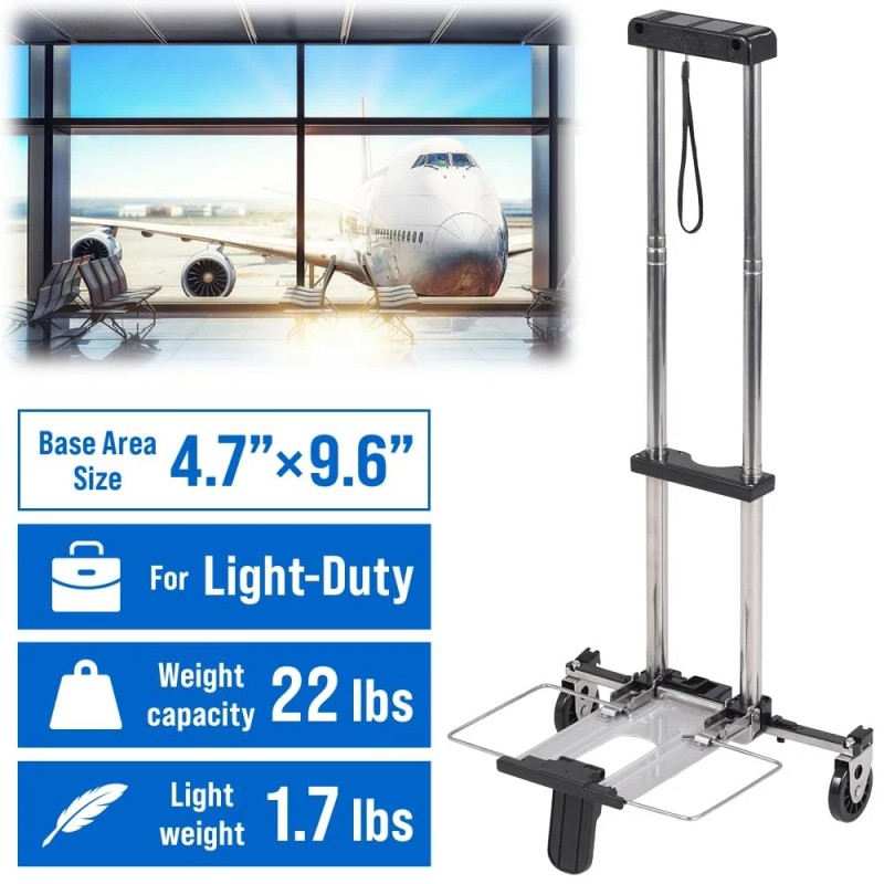 Japard Folding Carrying Cart, Luggage Cart with 2 Wheels One