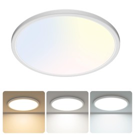 libtit LED Ceiling Light 24 W, Bright Ceiling Light 2400 lm, Large Diameter 32 cm, (Warm White, Neutral White, Cool White), Flat Ceiling Light Living Room, Modern Thin Kitchen Lamp for Ceiling Bedroom